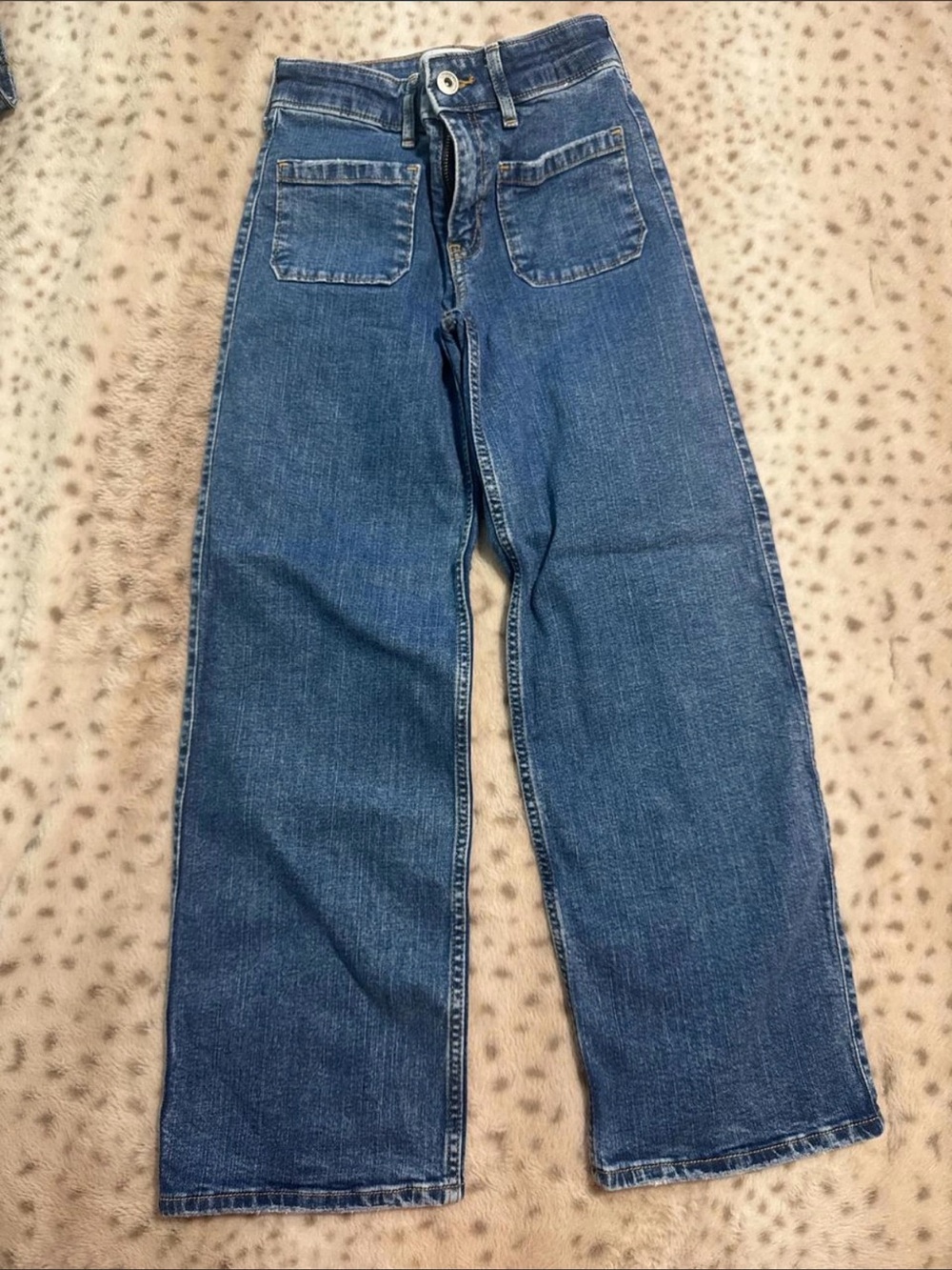 Abercrombie & Fitch Kids Wide Leg Blue Jeans